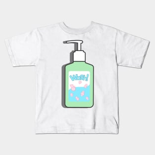 hand sanitizer on green Kids T-Shirt